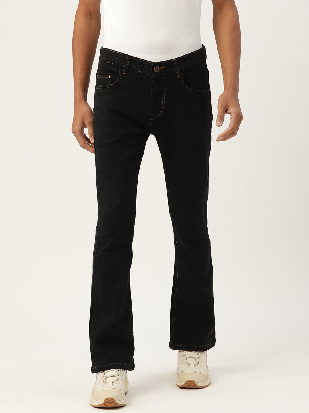 

PARIS HAMILTON Men Black Bootcut Slim Fit Stretchable Jeans