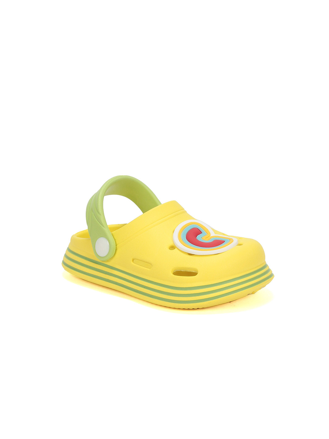 

Lil Lollipop Unisex Kids Yellow & Pink Printed Rubber Clogs