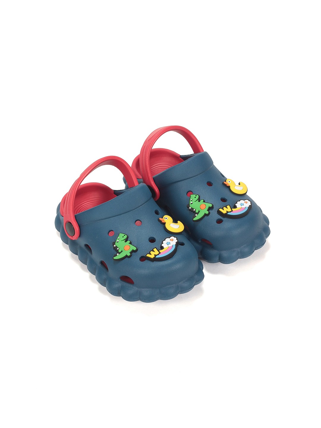 

Lil Lollipop Unisex Kids Navy Blue & Red Printed Rubber Clogs