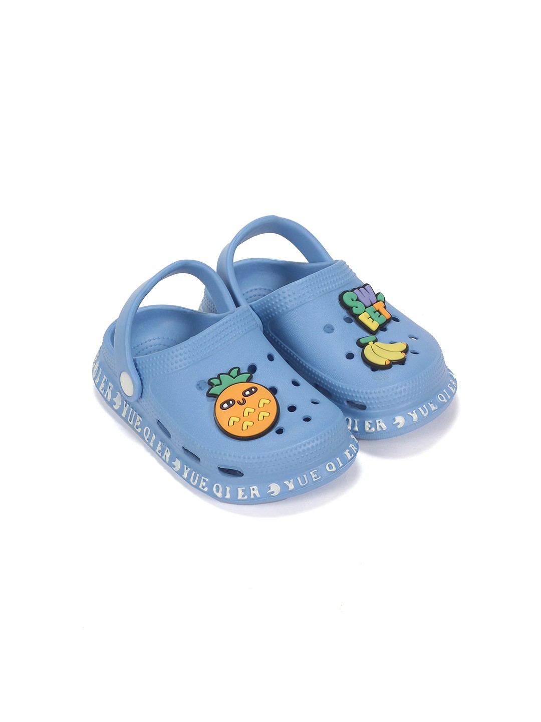 

Lil Lollipop Unisex Kids Blue & Orange Printed Rubber Clogs