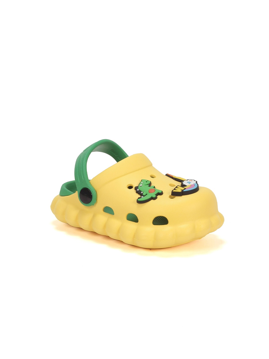 

Lil Lollipop Unisex Kids Yellow & Green Printed Rubber Clogs