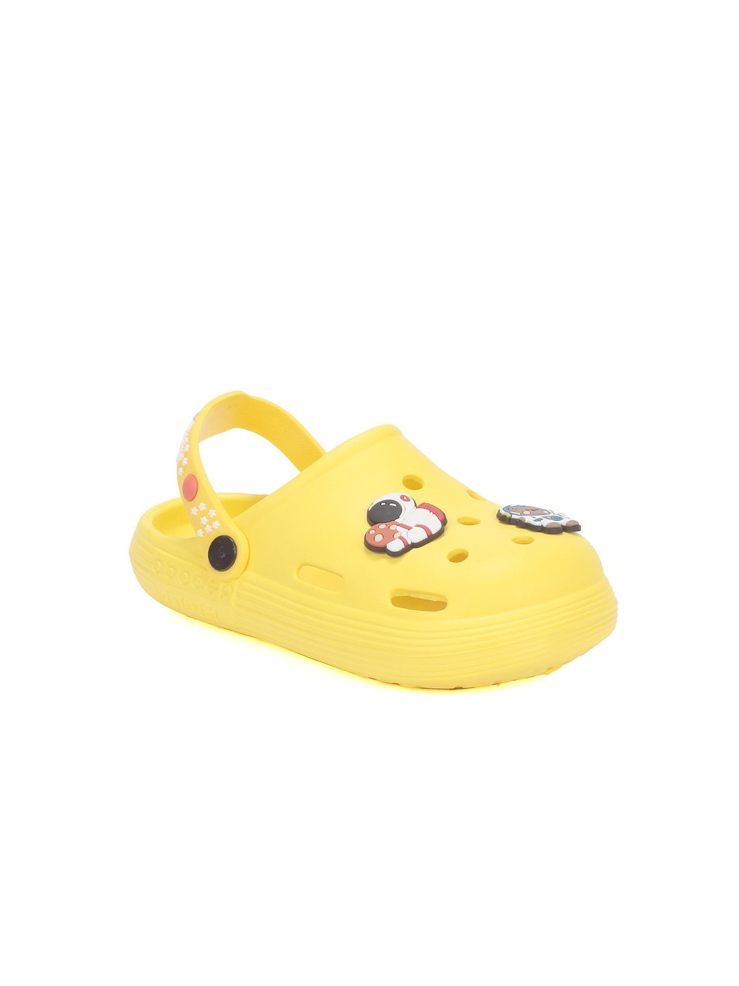 

Lil Lollipop Unisex Kids Yellow & Black Printed Rubber Clogs