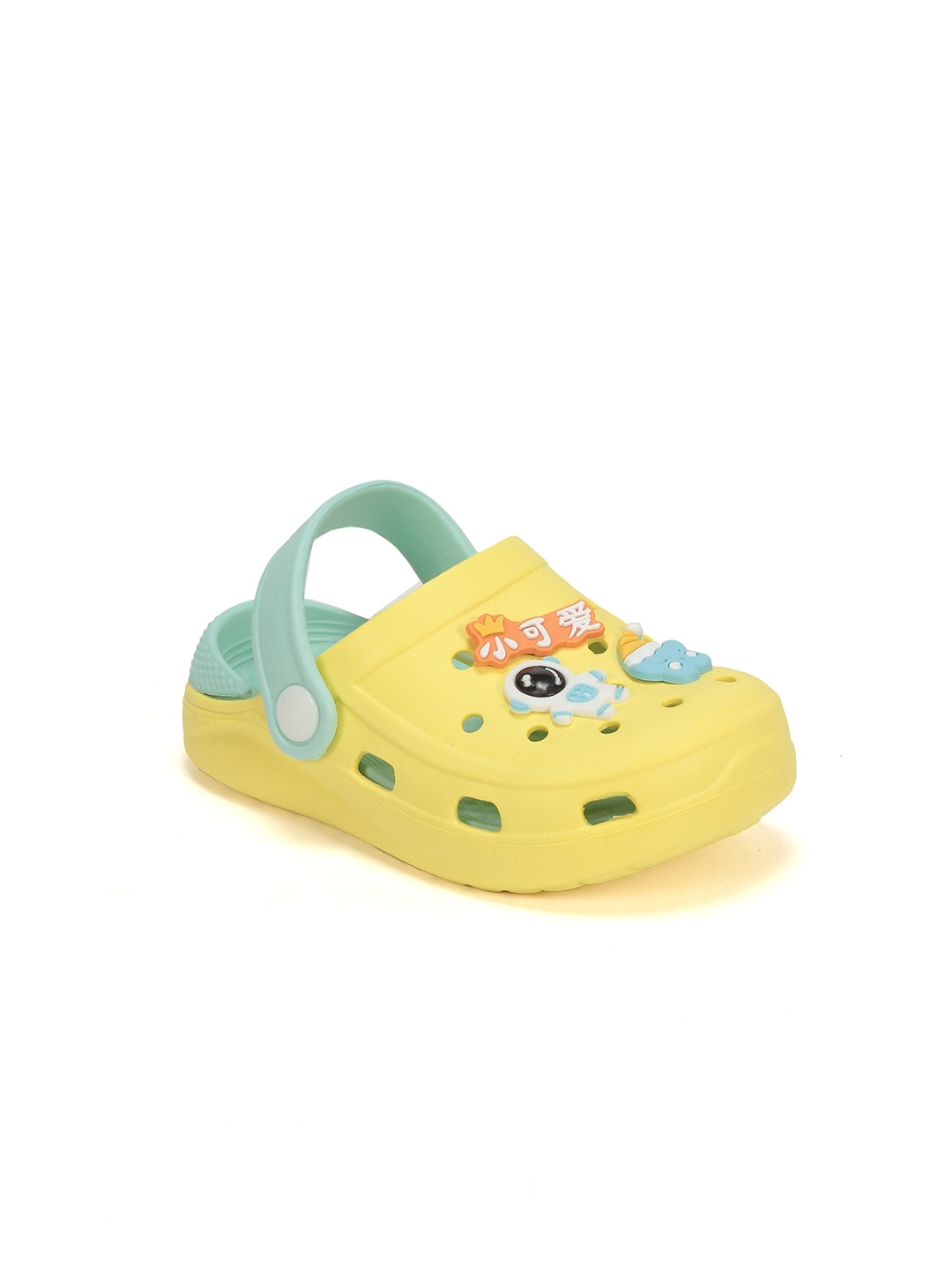 

Lil Lollipop Unisex Kids Yellow & Green Printed Rubber Clogs