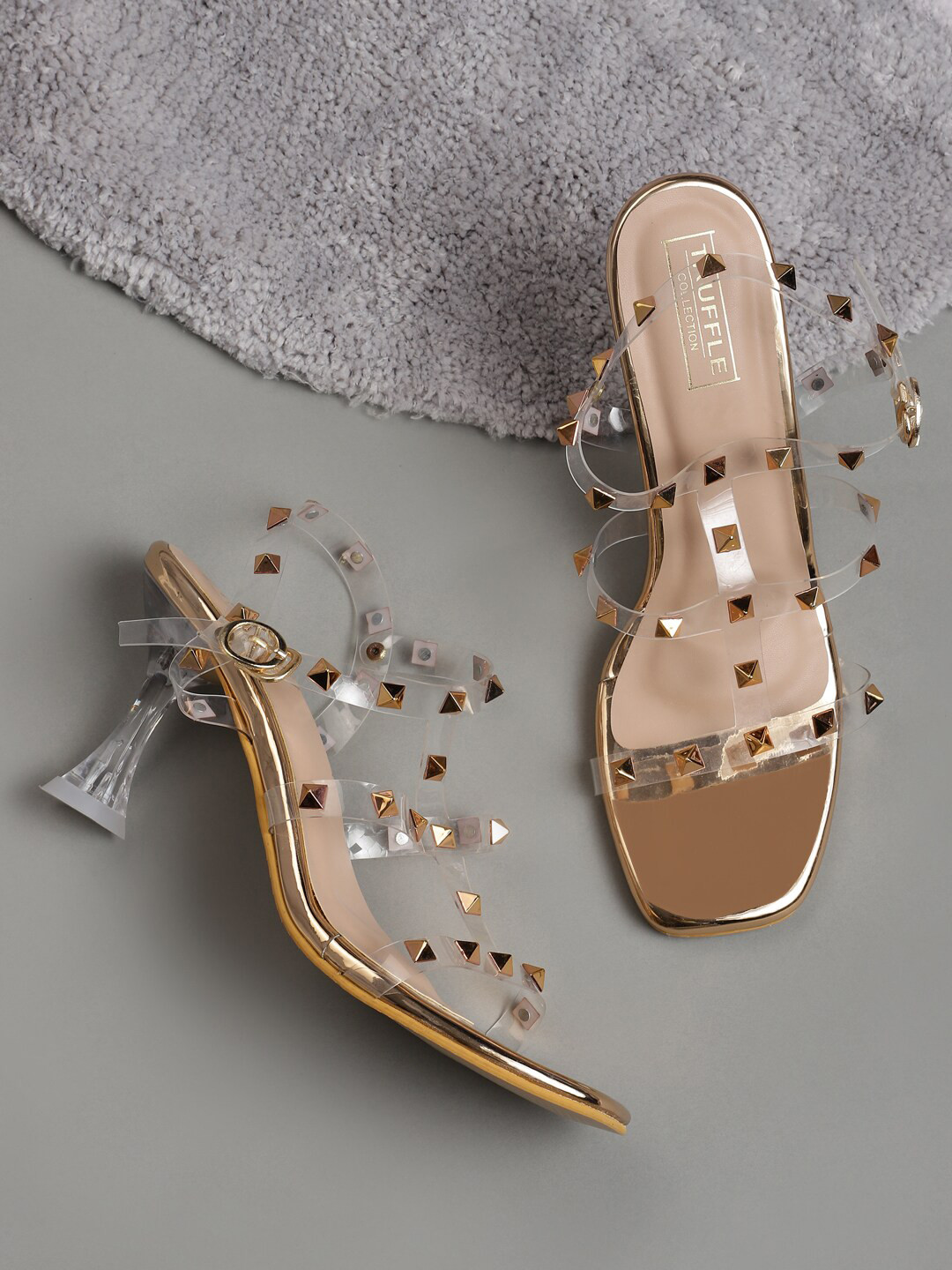 

Truffle Collection Rose Gold Embellished Heels