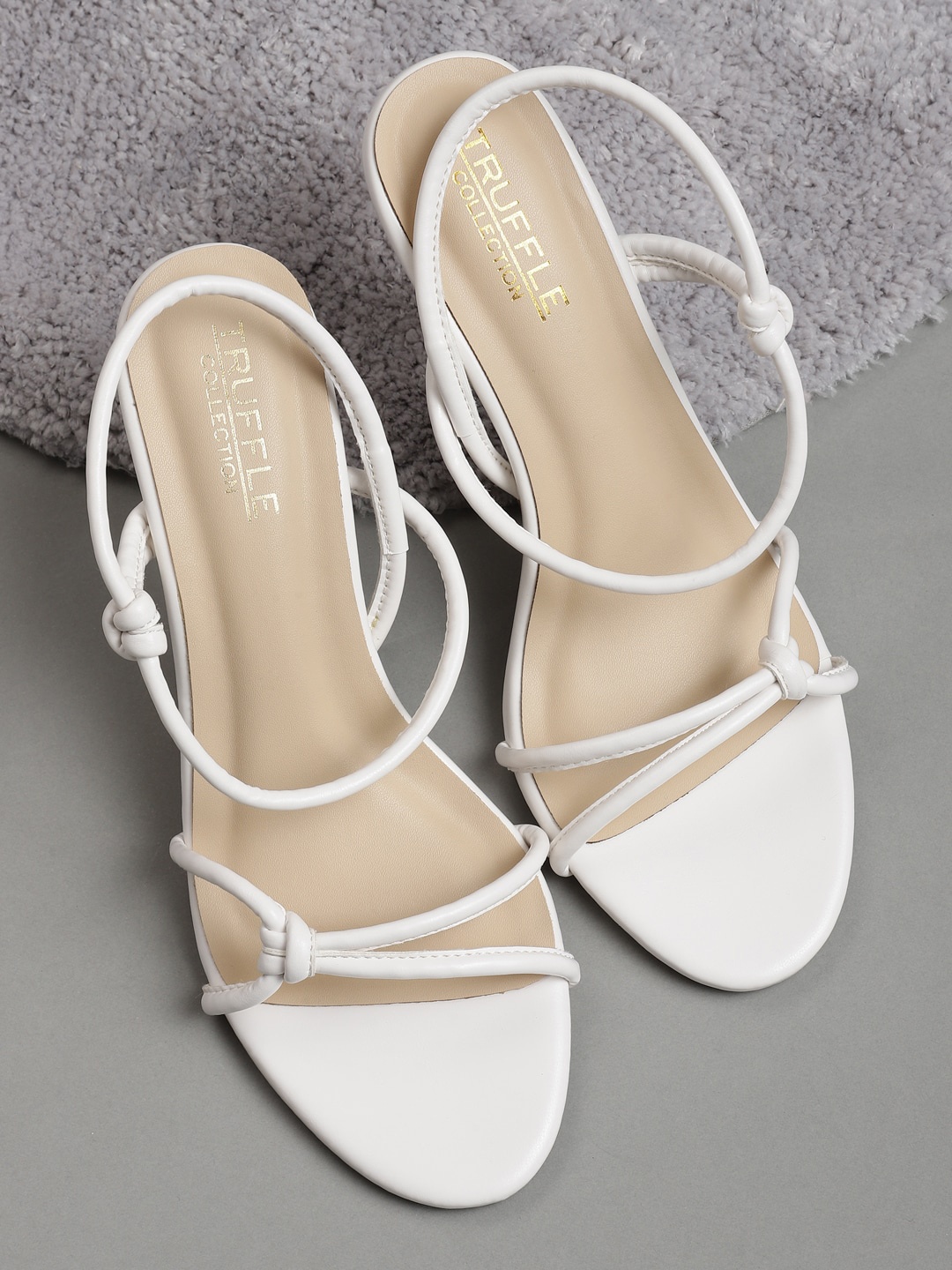 

Truffle Collection White PU Stiletto Sandals