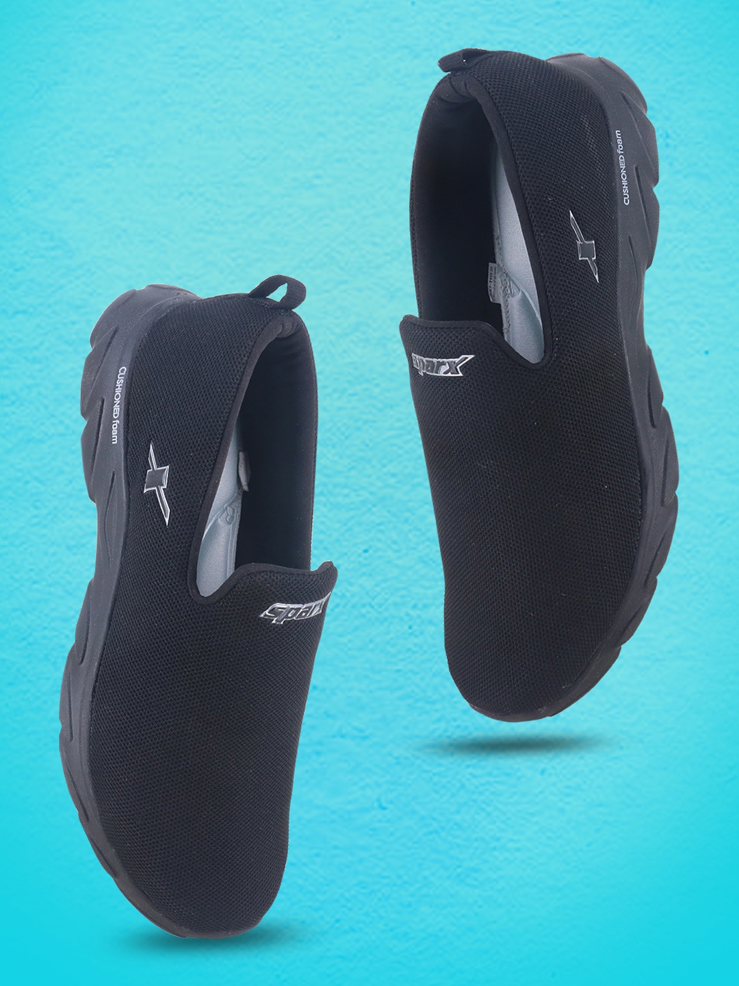

Sparx Men Black Mesh Walking Shoes