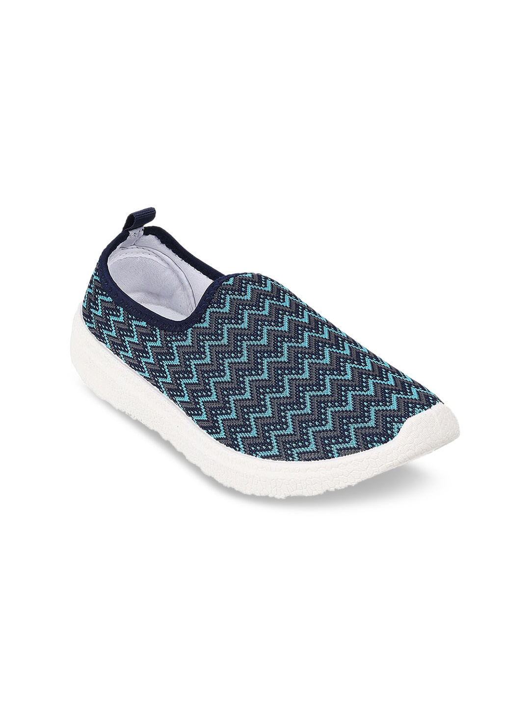

WALKWAY by Metro Women Blue Printed Slip-On Sneakers