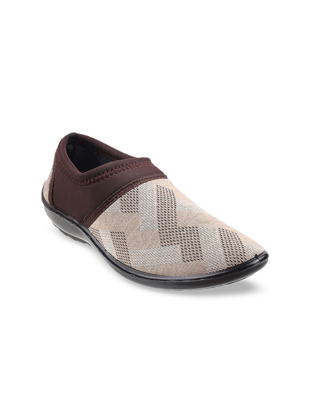 

WALKWAY by Metro Women Brown Printed Slip-On Sneakers