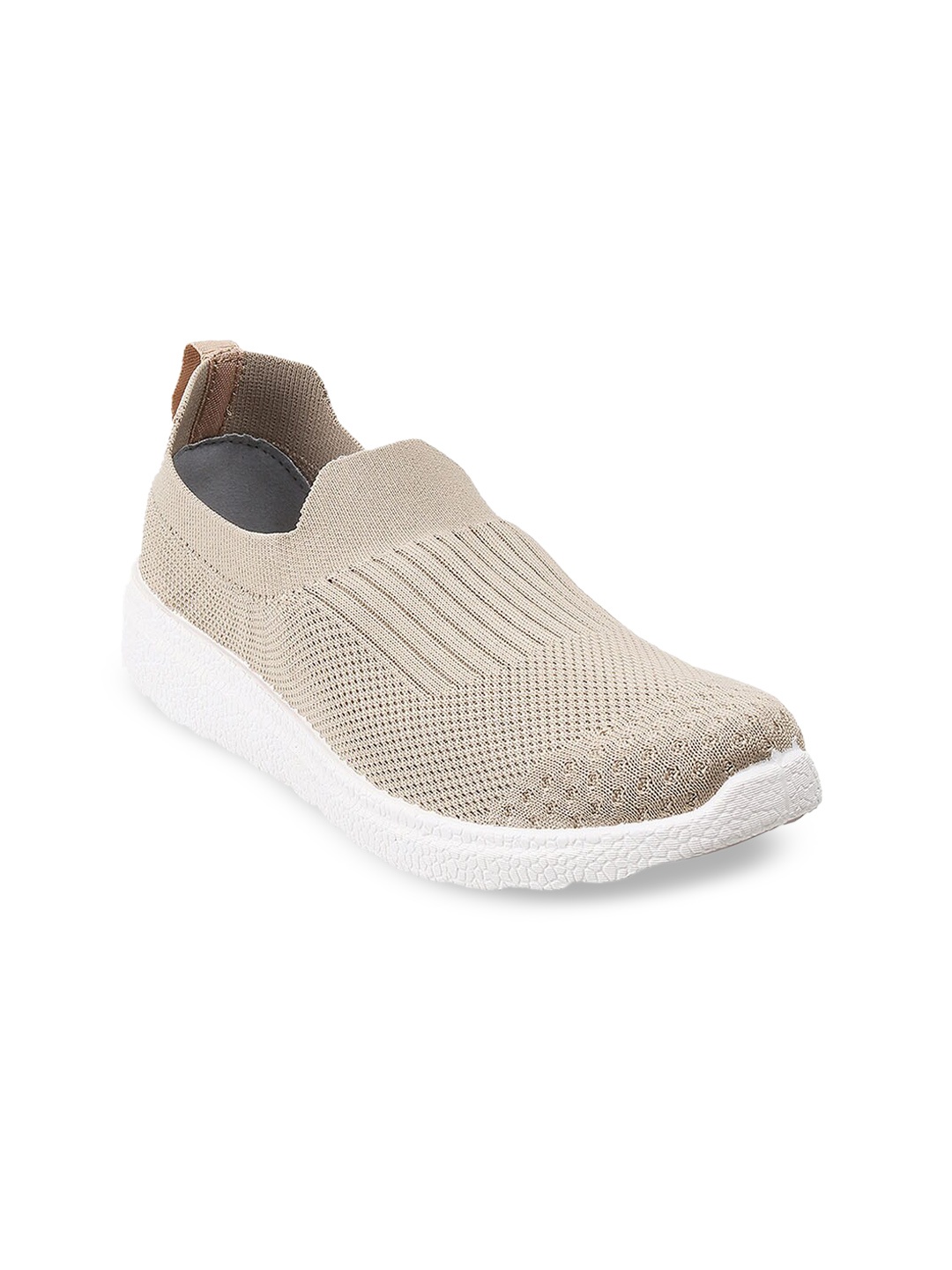 

WALKWAY by Metro Women Beige Woven Design Slip-On Sneakers