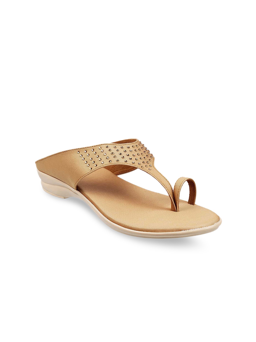 

WALKWAY by Metro Women Gold-Toned Laser Cuts Flats