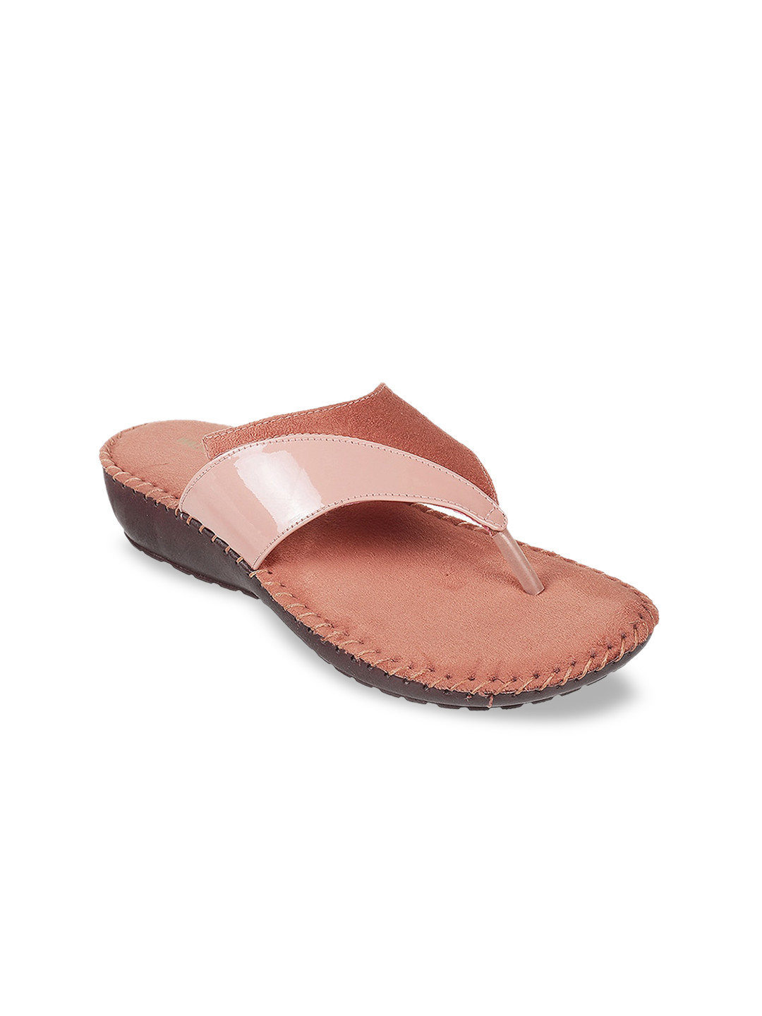 

WALKWAY by Metro Women Peach-Coloured Solid Flats