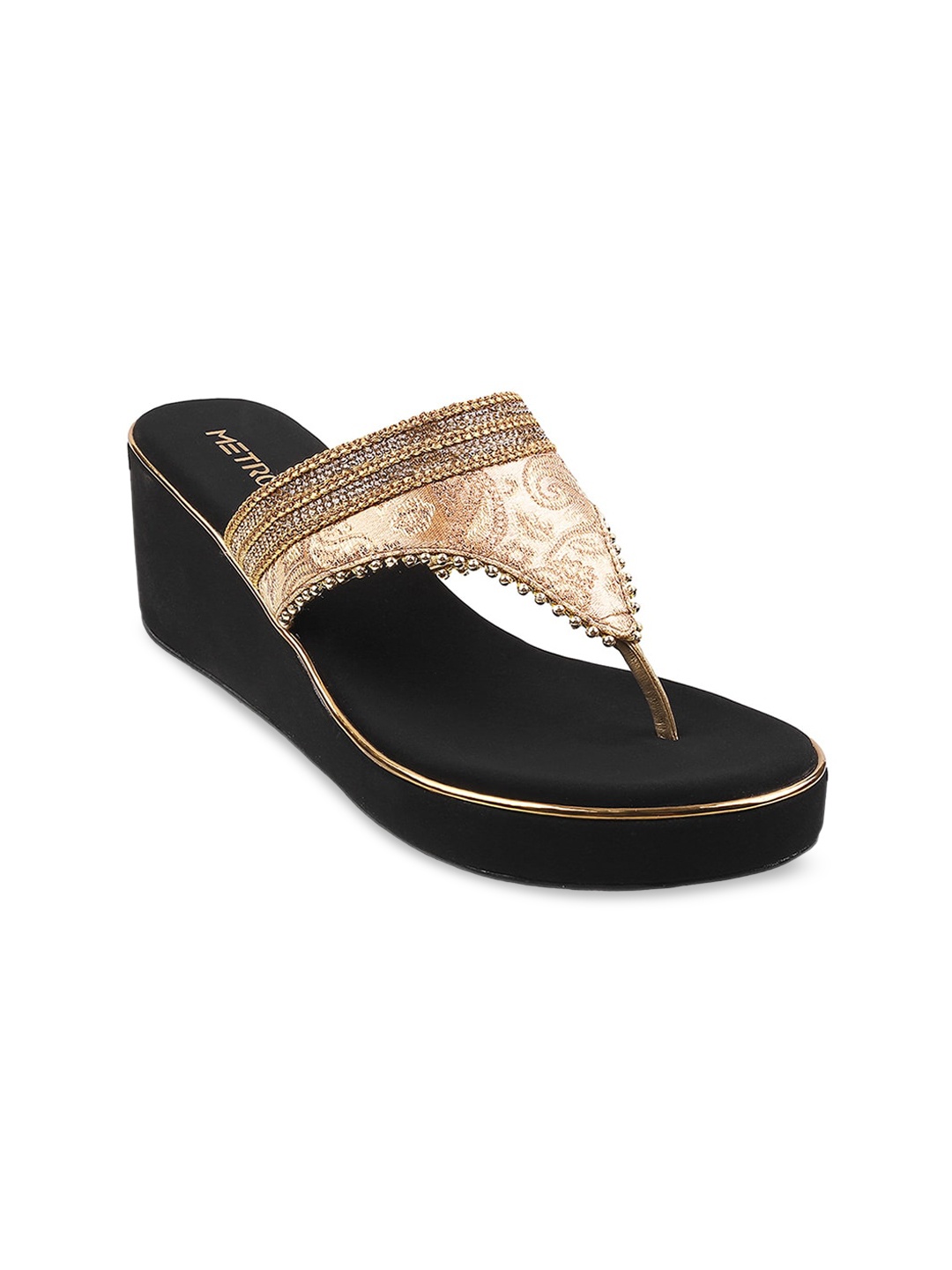 

Metro Gold-Toned Wedge Sandals