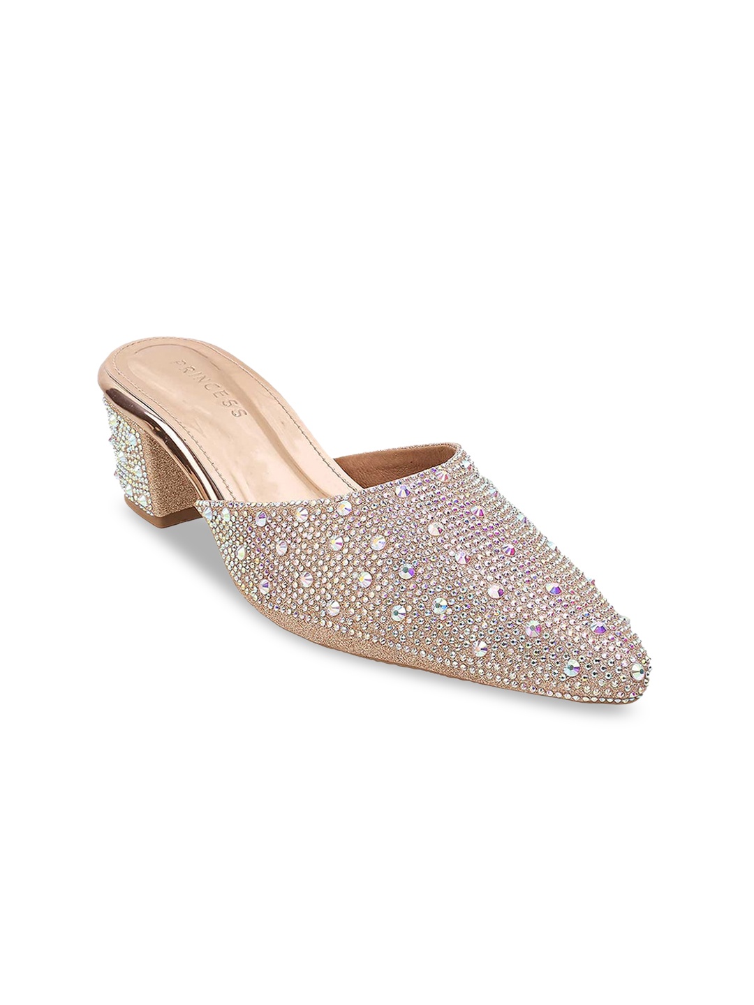 

Metro Pink Striped Block Mules