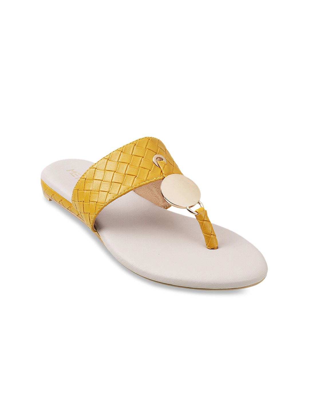 

Metro Women Yellow T-Strap Flats