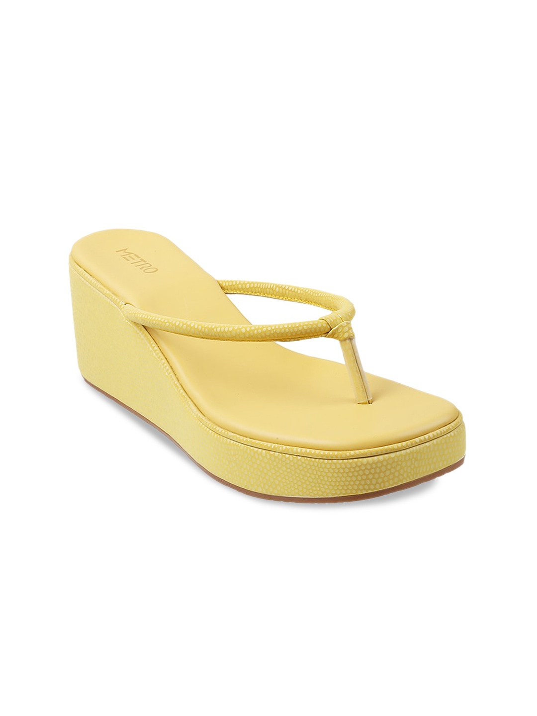 

Metro Women Yellow Wedge Sandals