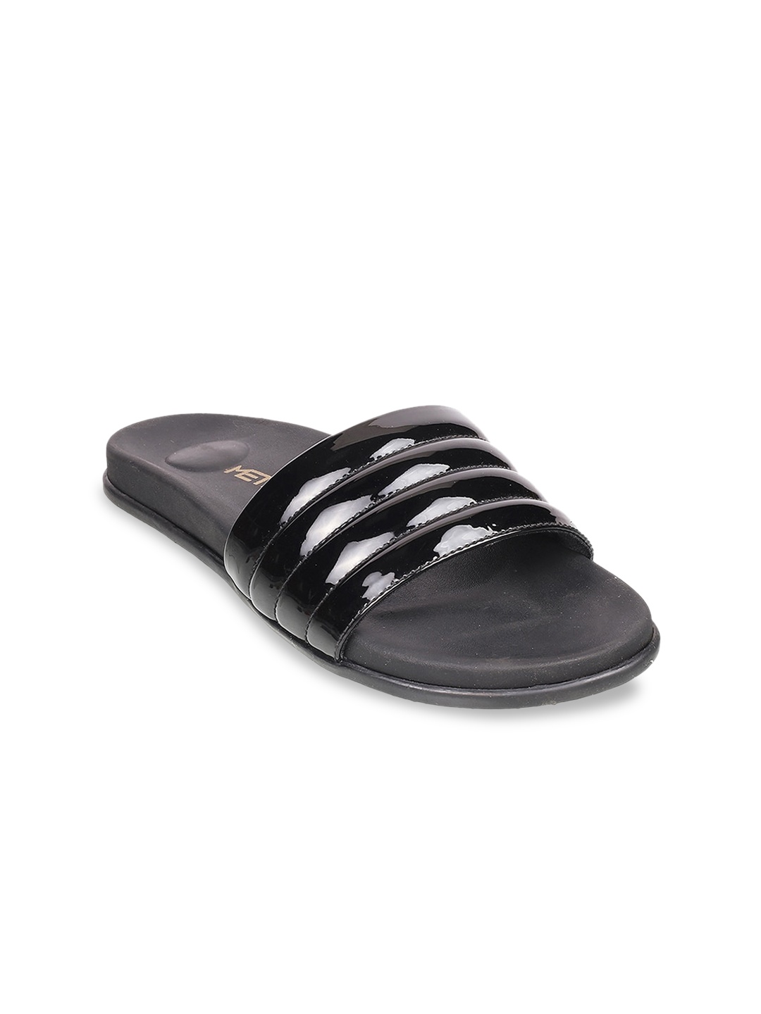 

Metro Women Black Printed Flats