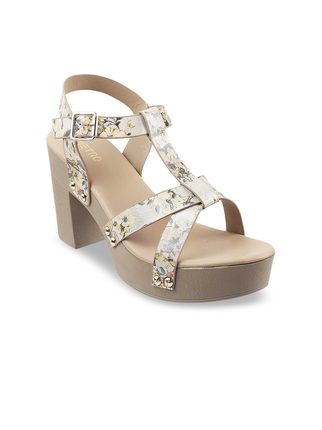 

Metro Beige Printed Platform Sandals