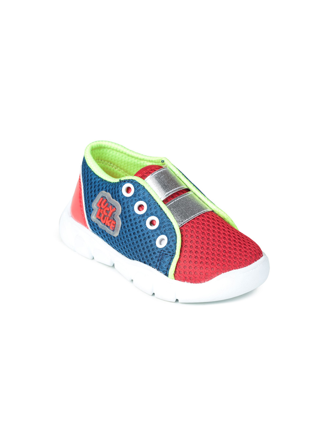

Liberty Unisex Kids Red Woven Design Slip-On Sneakers