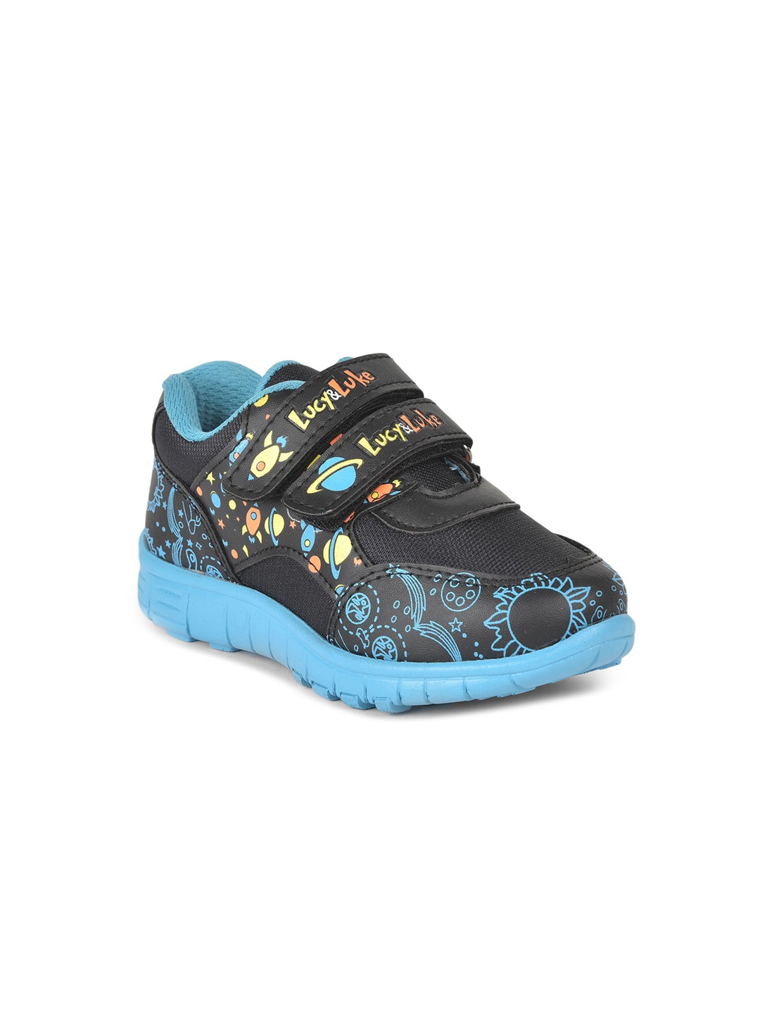 

Liberty Unisex Kids Black Printed Slip-On Sneakers