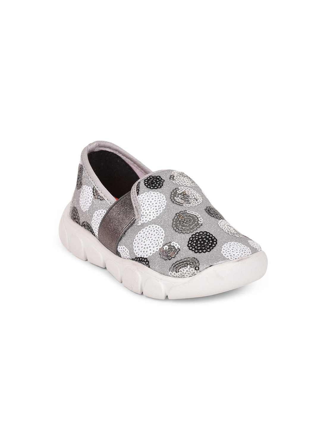 

Liberty Unisex Kids Silver-Toned Woven Design Slip-On Sneakers