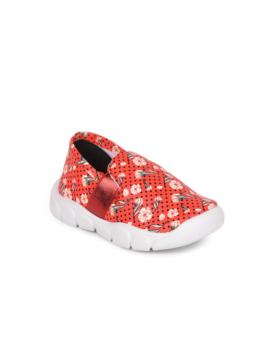 

Liberty Unisex Kids Red Printed Slip-On Sneakers