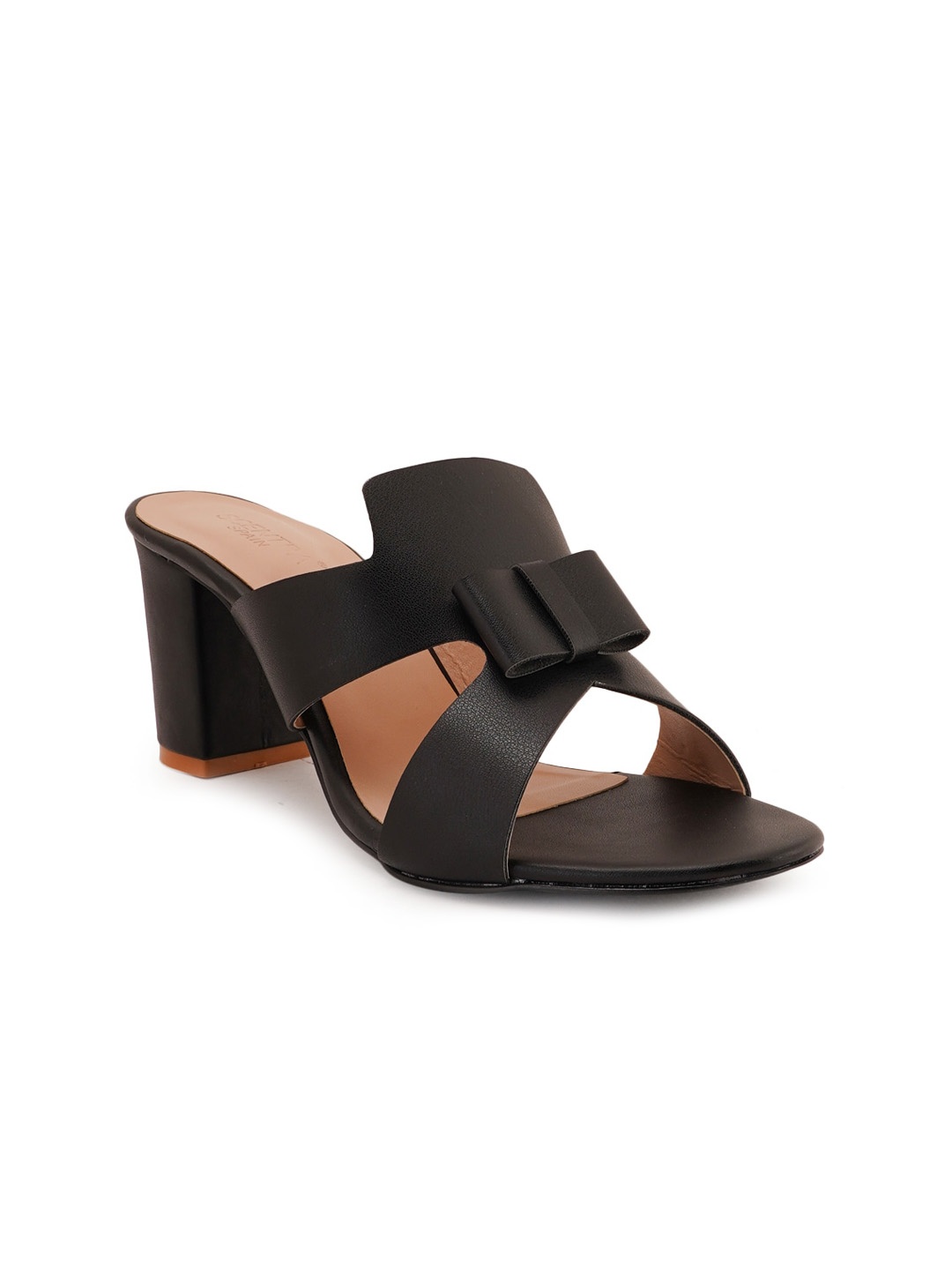 

SCENTRA Women Black Embellished Party Block Heels