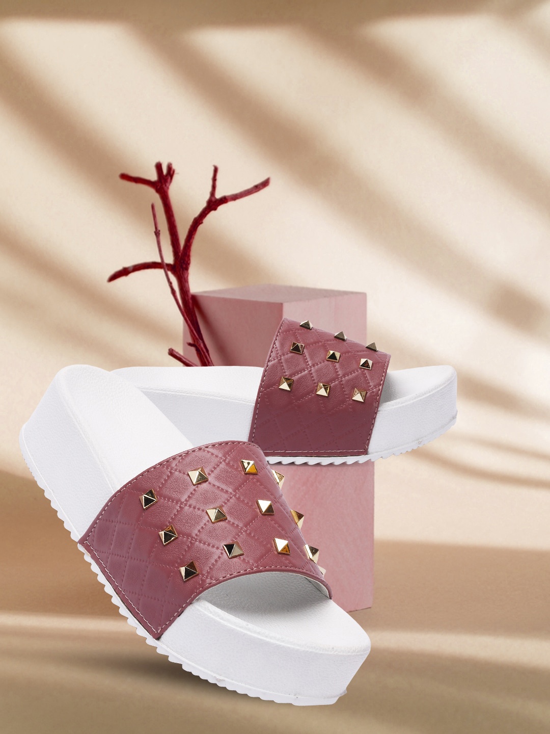 

FASHIMO Women Peach-Coloured Slip On Sandals Flats
