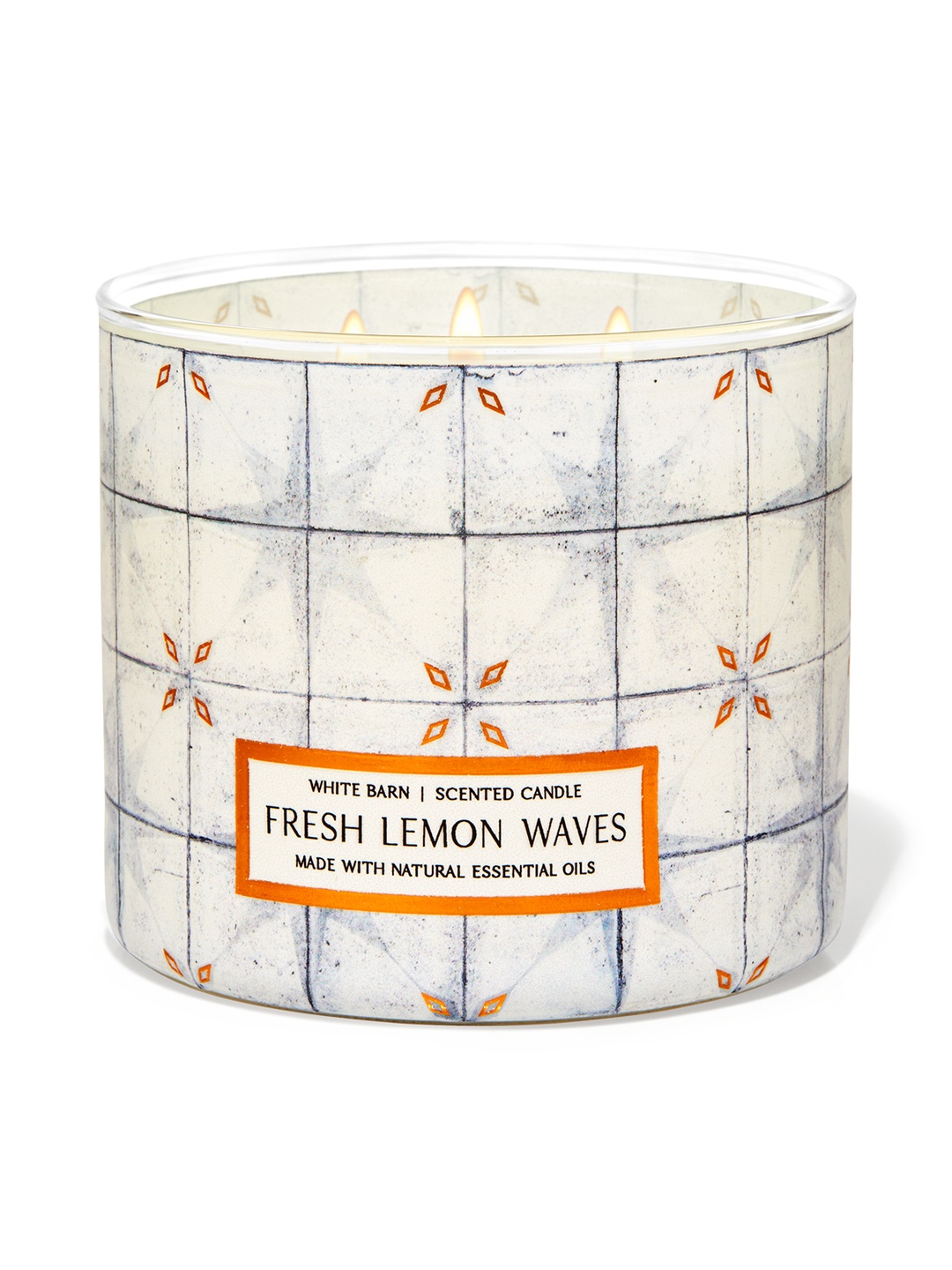

Bath & Body Works Fresh Lemon Waves 3-Wick Candle - 411 g, Off white