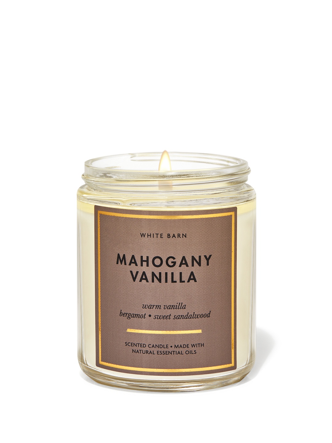 

Bath & Body Works Mahogany Vanilla Single Wick Candle - 198 g, Brown