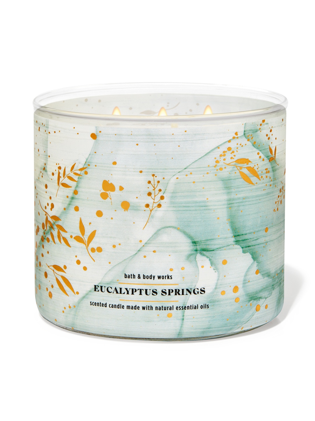 

Bath & Body Works Eucalyptus Springs 3-Wick Candle - 411 g, Green