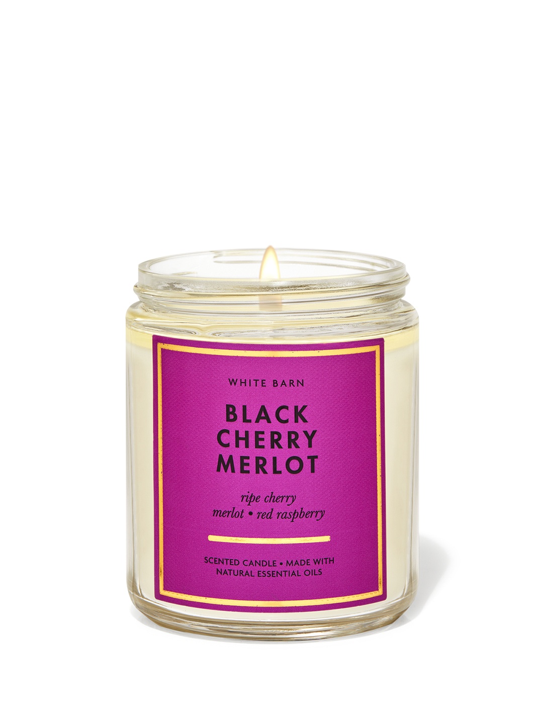 

Bath & Body Works Black Cherry Merlot Single Wick Candle - 198 g, Purple
