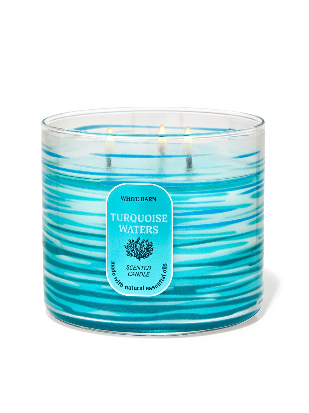 

Bath & Body Works Turquoise Waters 3-Wick Candle - 411 g, Blue
