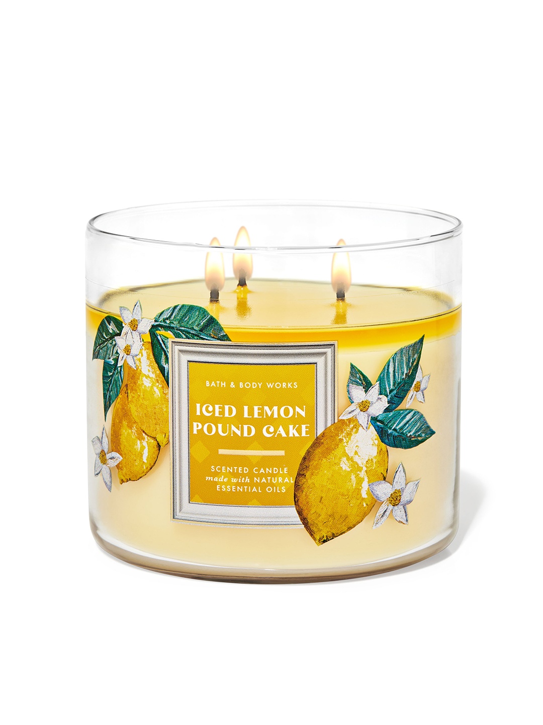 

Bath & Body Works Iced Lemon Pound Cake 3-Wick Scented Candle - 411 g, Yellow