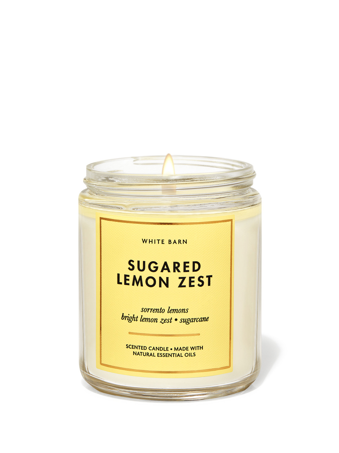

Bath & Body Works Sugared Lemon Zest Single Wick Scented Candle - 198 g, Yellow
