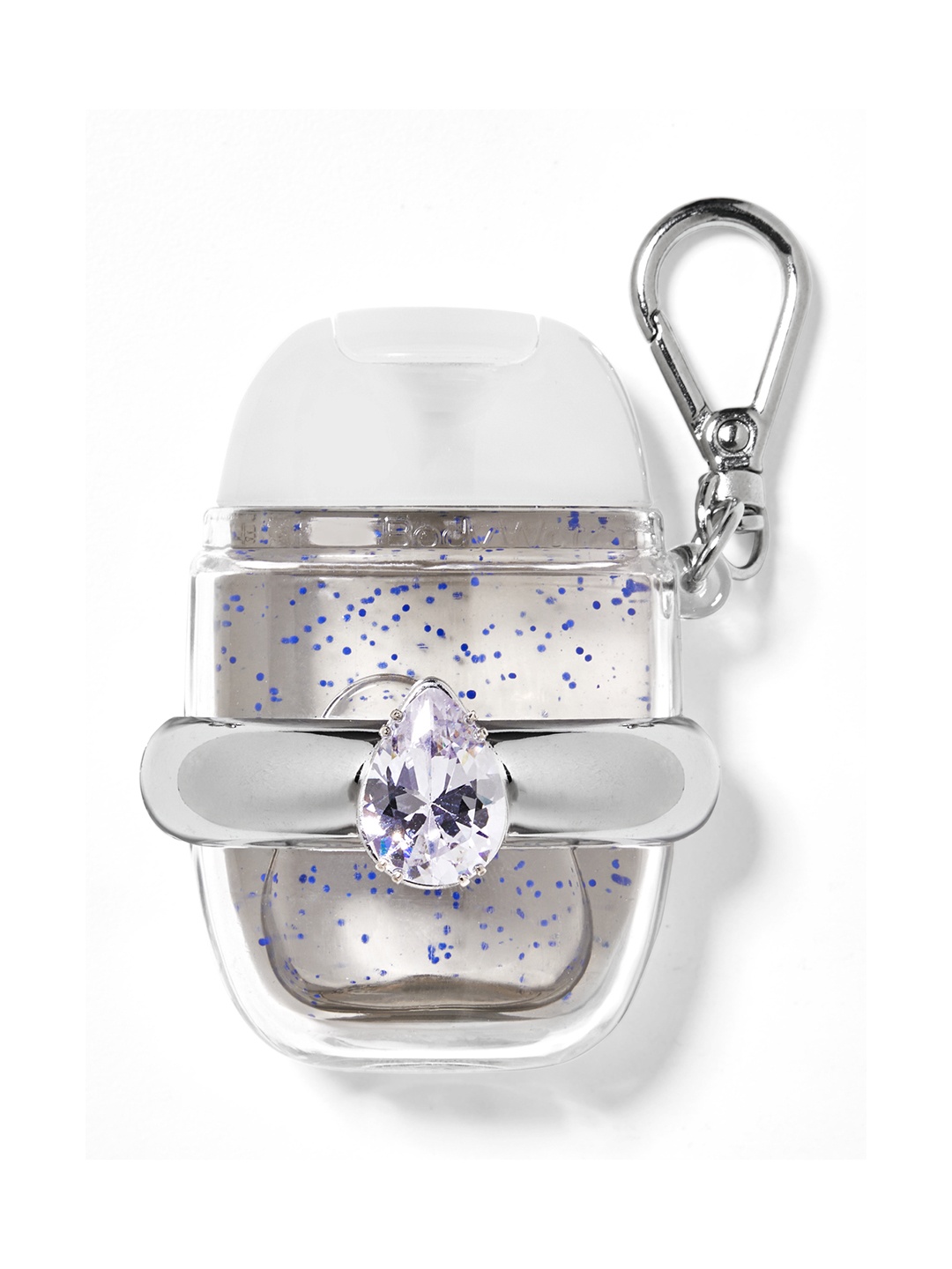 

Bath & Body Works Diamond Ring PocketBac Sanitizer Holder - Silver-Toned