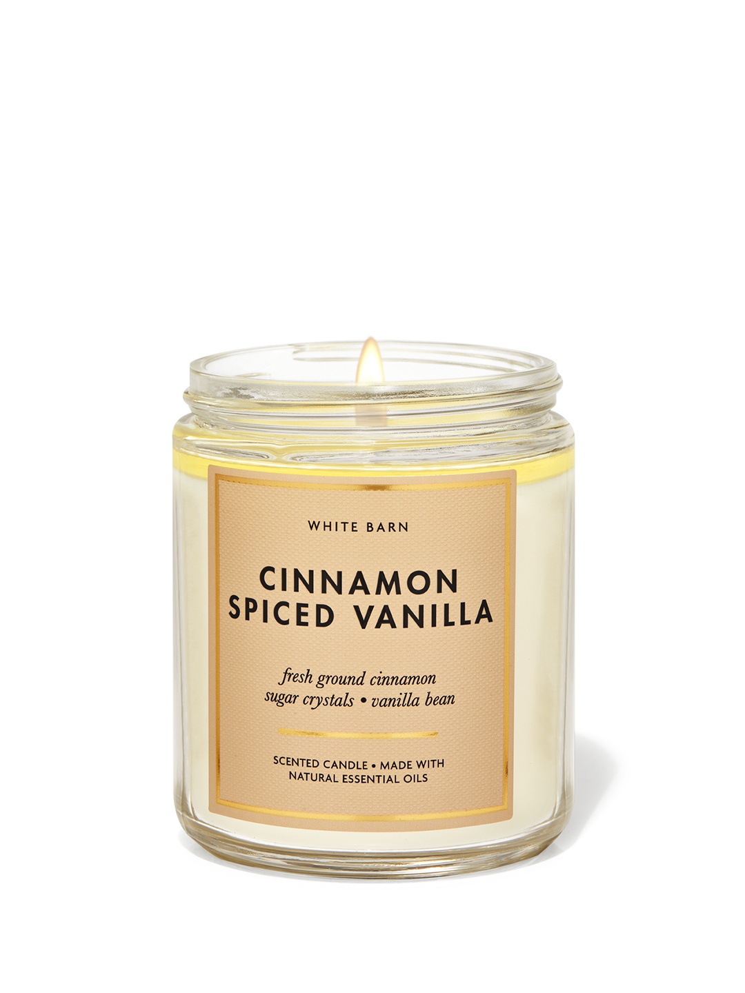 

Bath & Body Works Cinnamon Spiced Vanilla Single Wick Candle - 198 g, Yellow