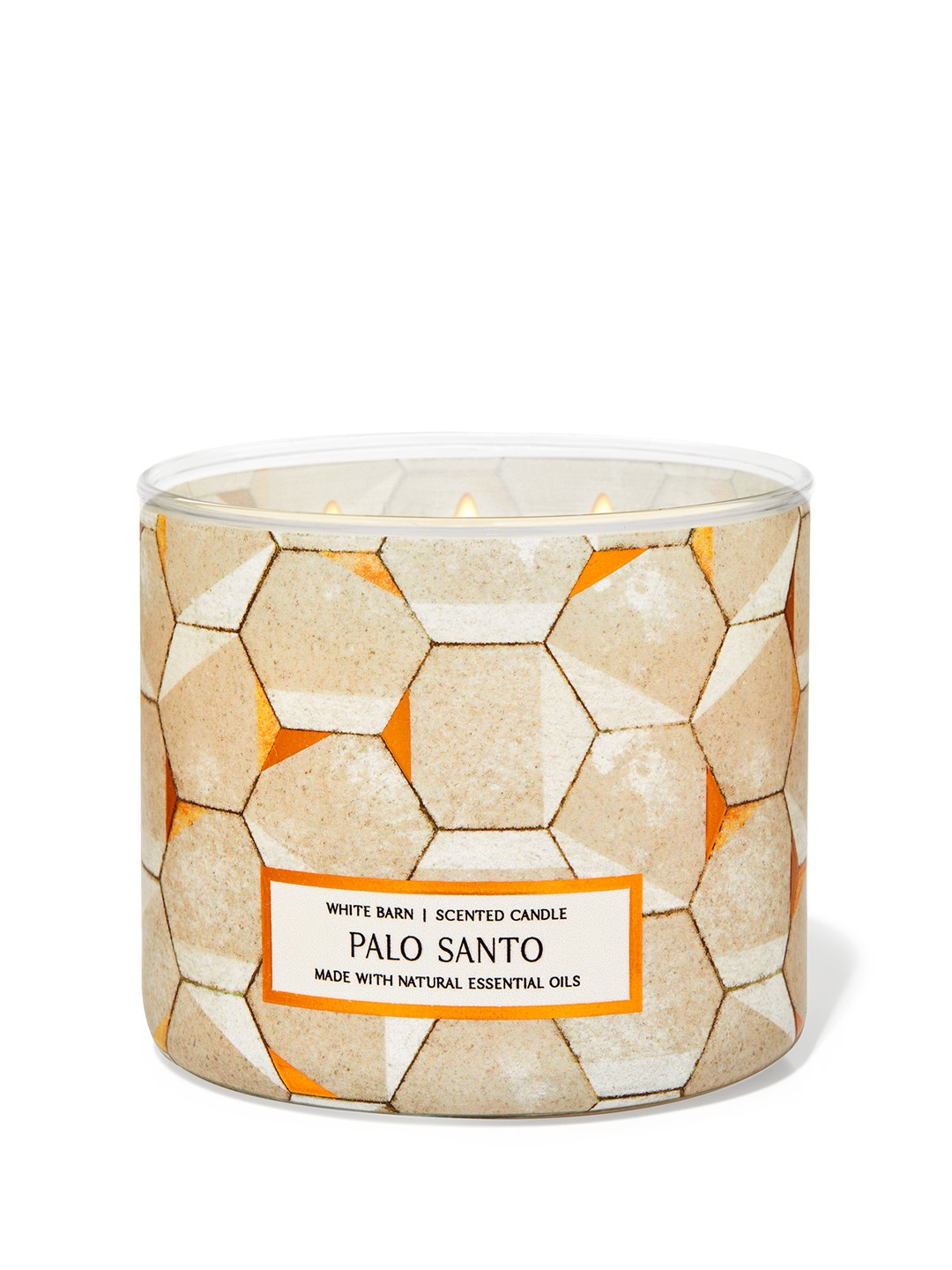 

Bath & Body Works White Barn Palo Santo 3-Wick Scented Candle with Essential Oils - 411 g, Brown