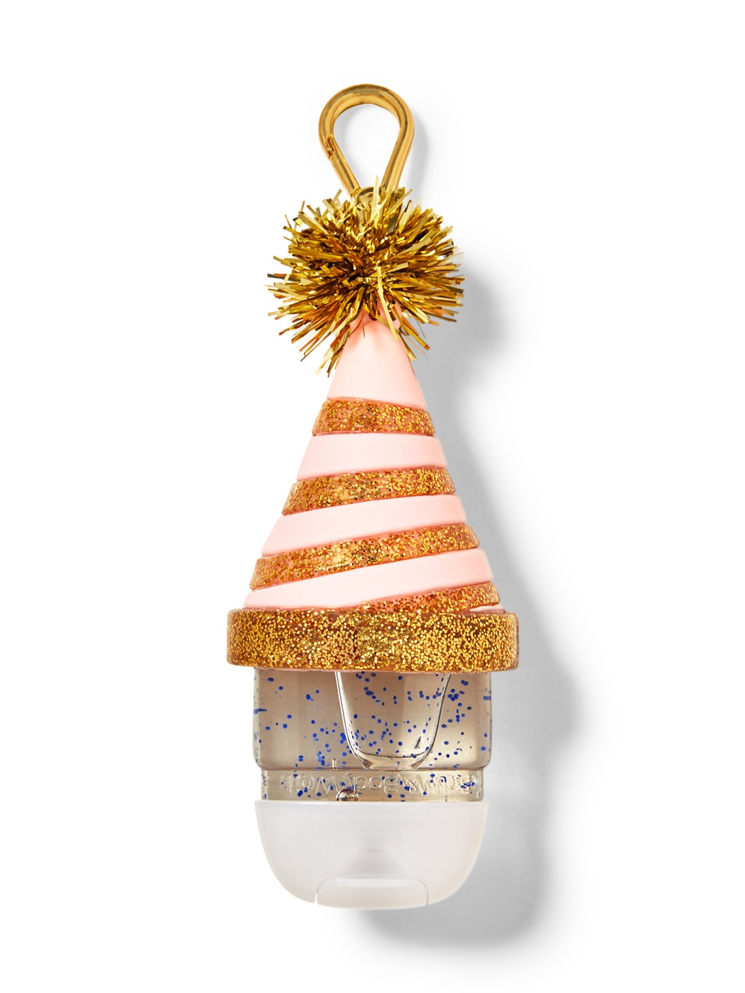 

Bath & Body Works Birthday Hat PocketBac Sanitizer Holder - White & Gold-Toned