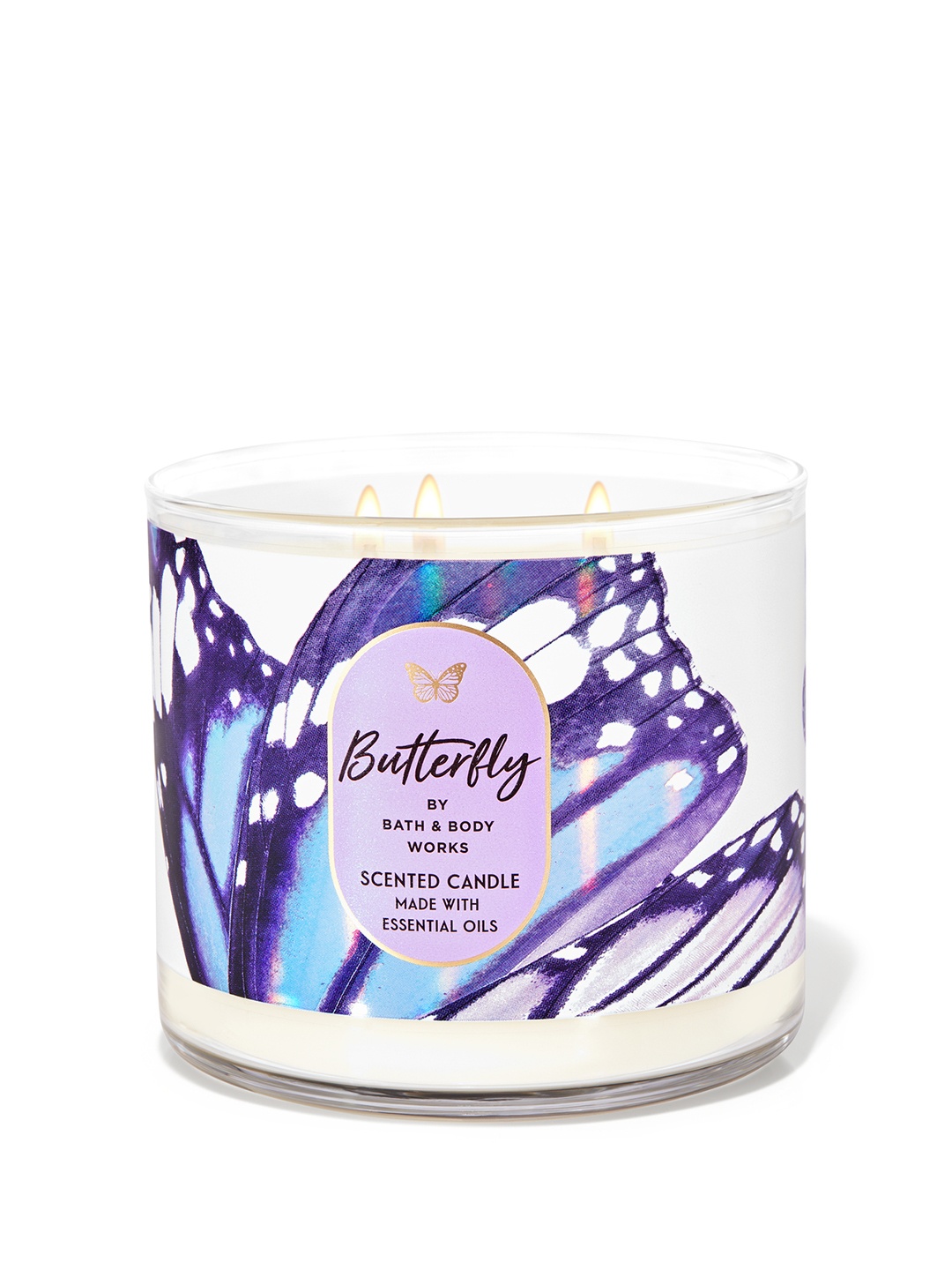 

Bath & Body Works Butterfly 3-Wick Candle - 411 g, Blue