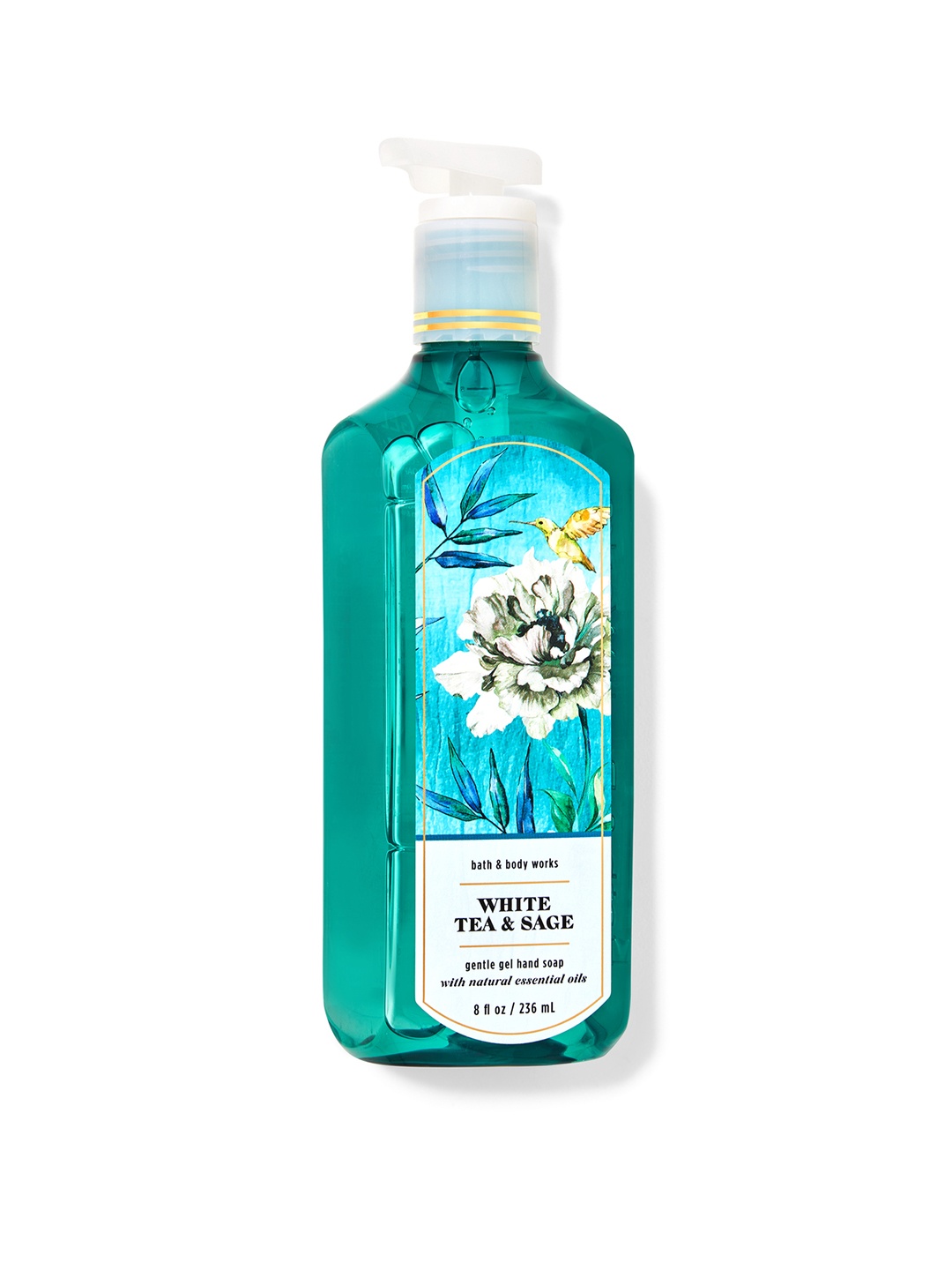 

Bath & Body Works White Tea & Sage Gentle Gel Hand Soap - 236 ml, Blue