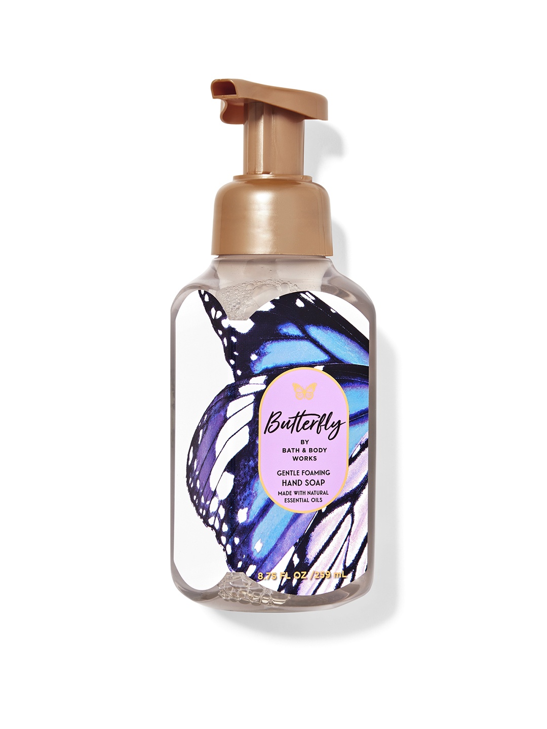 

Bath & Body Works Butterfly Gentle Foaming Hand Soap with Natural Essential Oils - 259ml, Blue