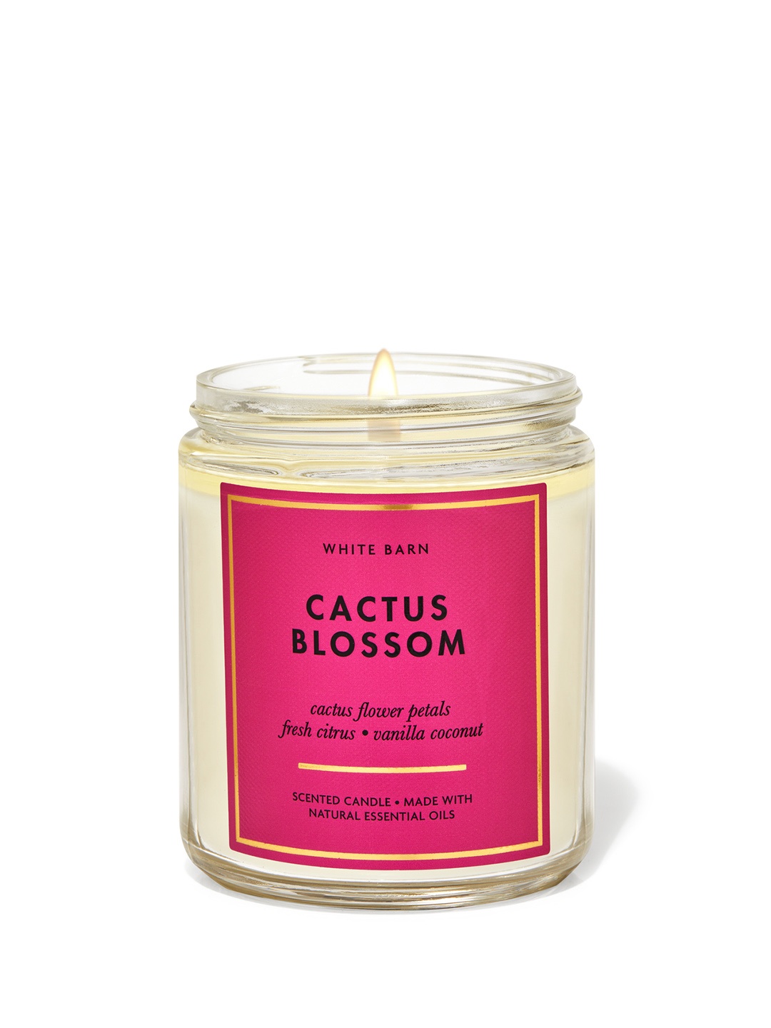 

Bath & Body Works Cactus Blossom Single Wick Scented Candle - 198 g, Pink