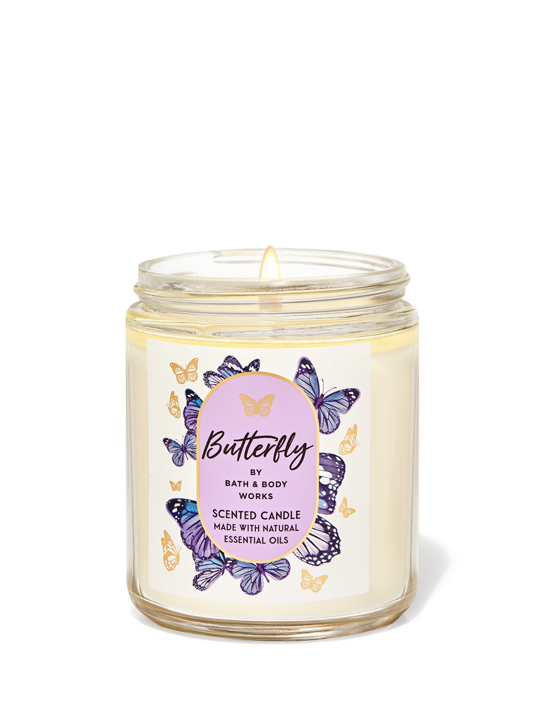 

Bath & Body Works Butterfly Single Wick Scented Candle - 198 g, Cream
