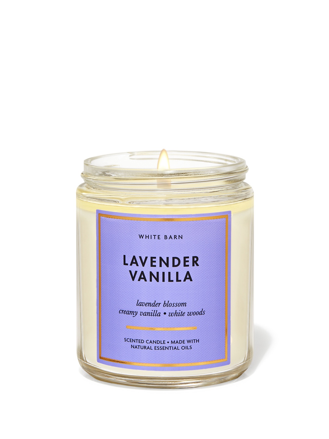 

Bath & Body Works Lavender Vanilla Single Wick Candle - 198 g, Blue