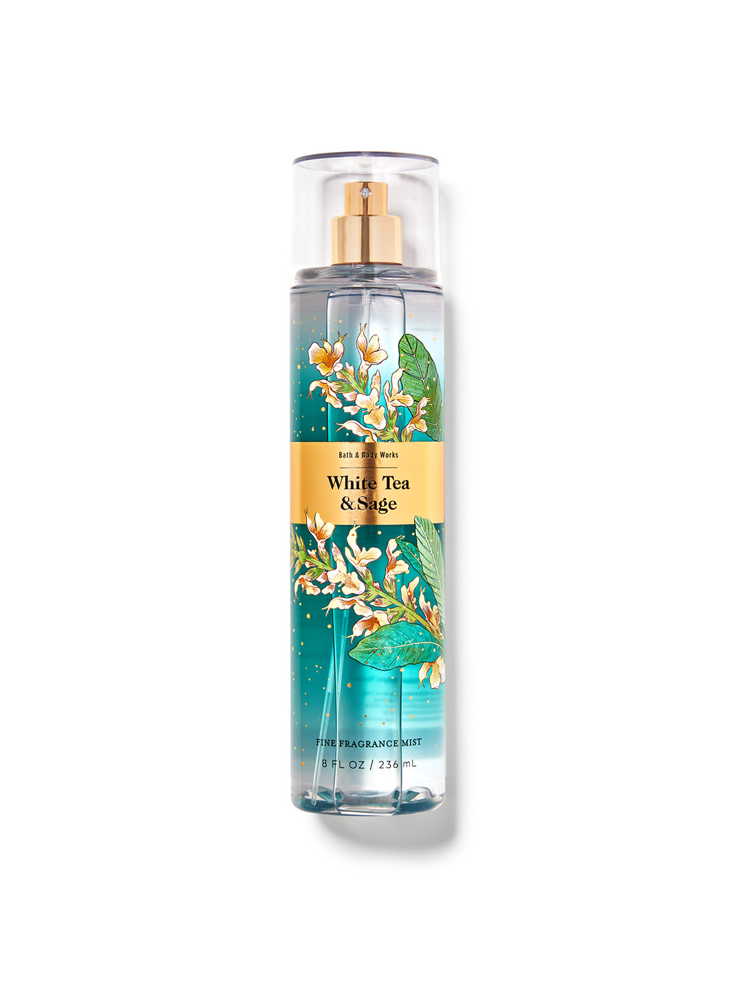 

Bath & Body Works White Tea & Sage Fine Fragrance Mist - 236 ml, Blue