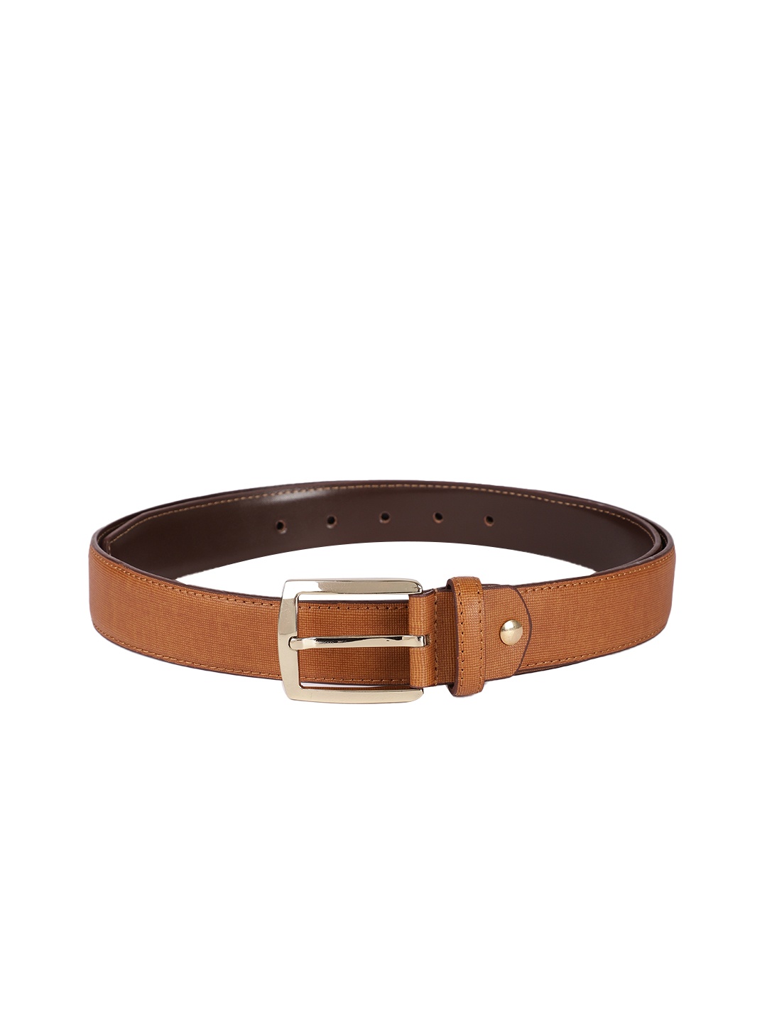

Park Avenue Men Khaki Textured Leather Belt
