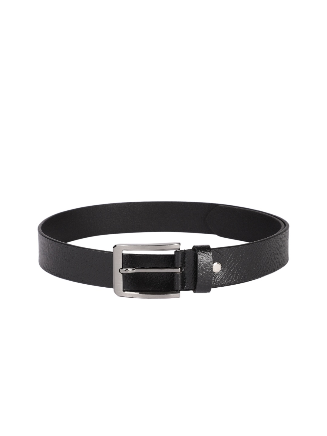 

Park Avenue Men Black Solid Leather Belt