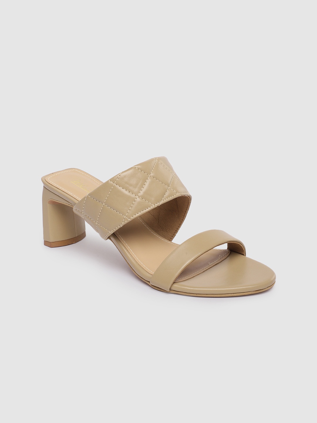 

Inc 5 Women Beige Solid Block Sandals
