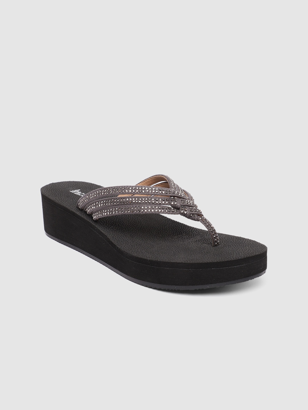 

Inc 5 Women Grey Embellished Comfort Heels