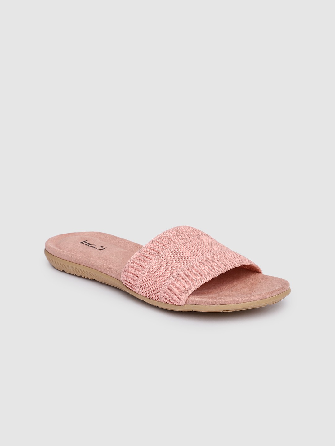 

Inc 5 Women Peach Pink Woven Design Open Toe Flats